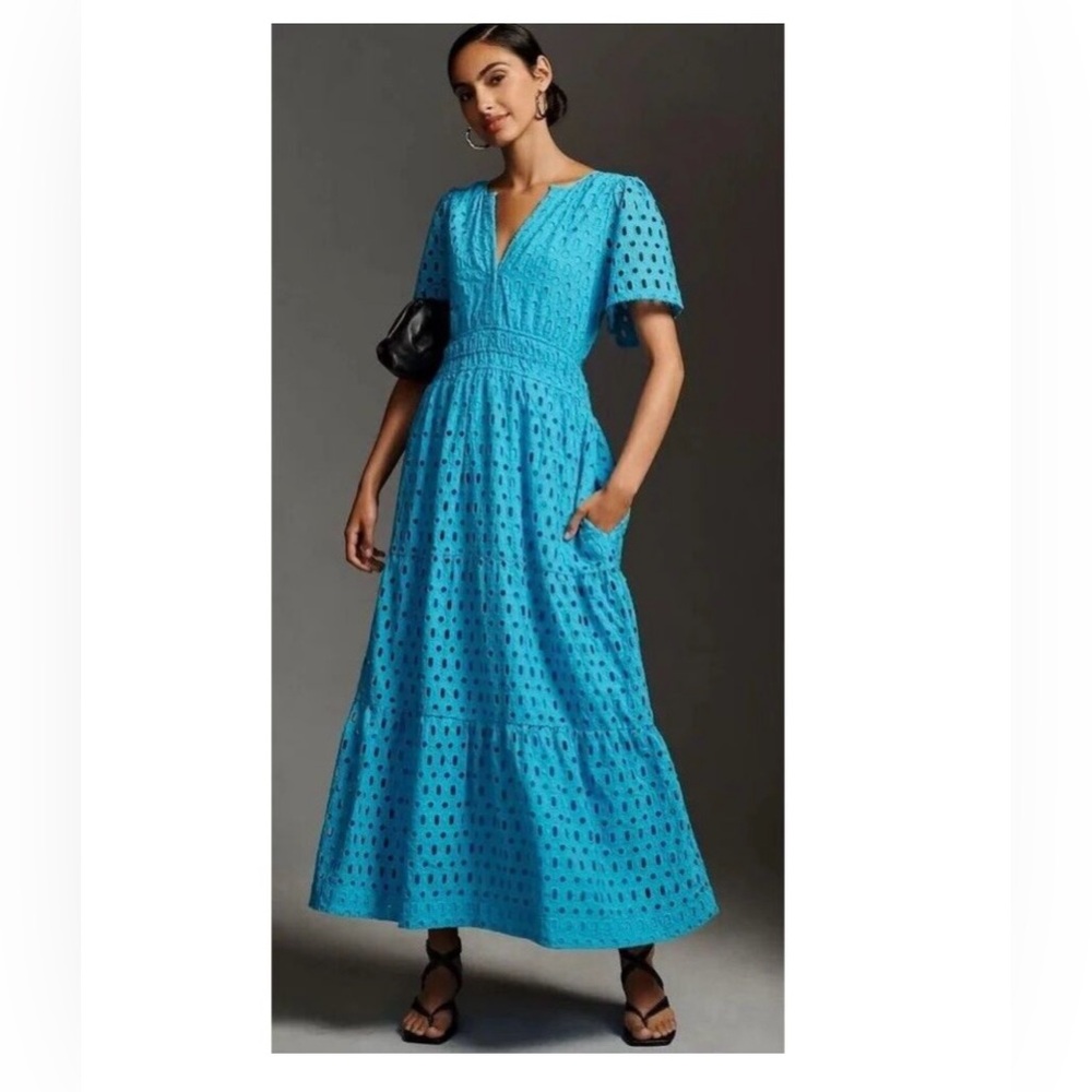 Anthropologie: The Somerset Maxi dress: eyelet edition. Size Large worn once
